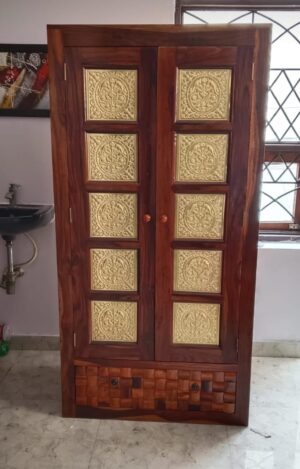 Home Solid Sheesham Wood 2-Door Designer Almera