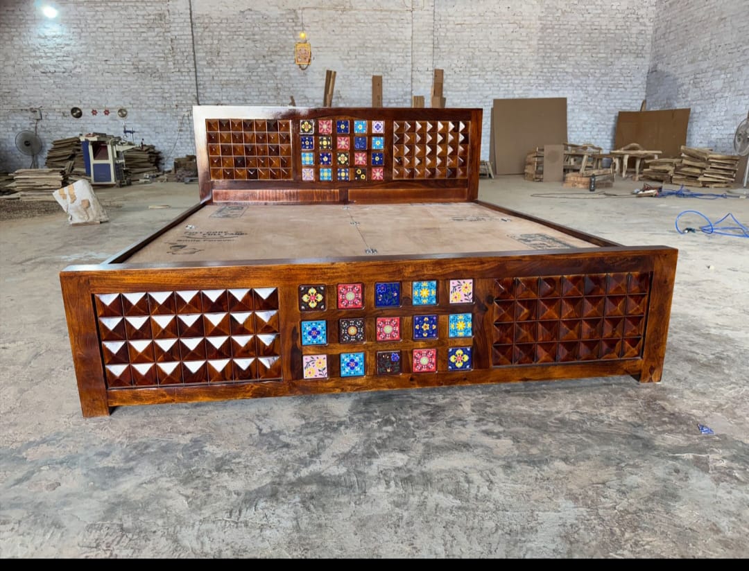 WhatsApp Image 2026-05-30 at 8.50.33 AM Modern Sheesham Wood Hydraulic Storage Bed - Image 7