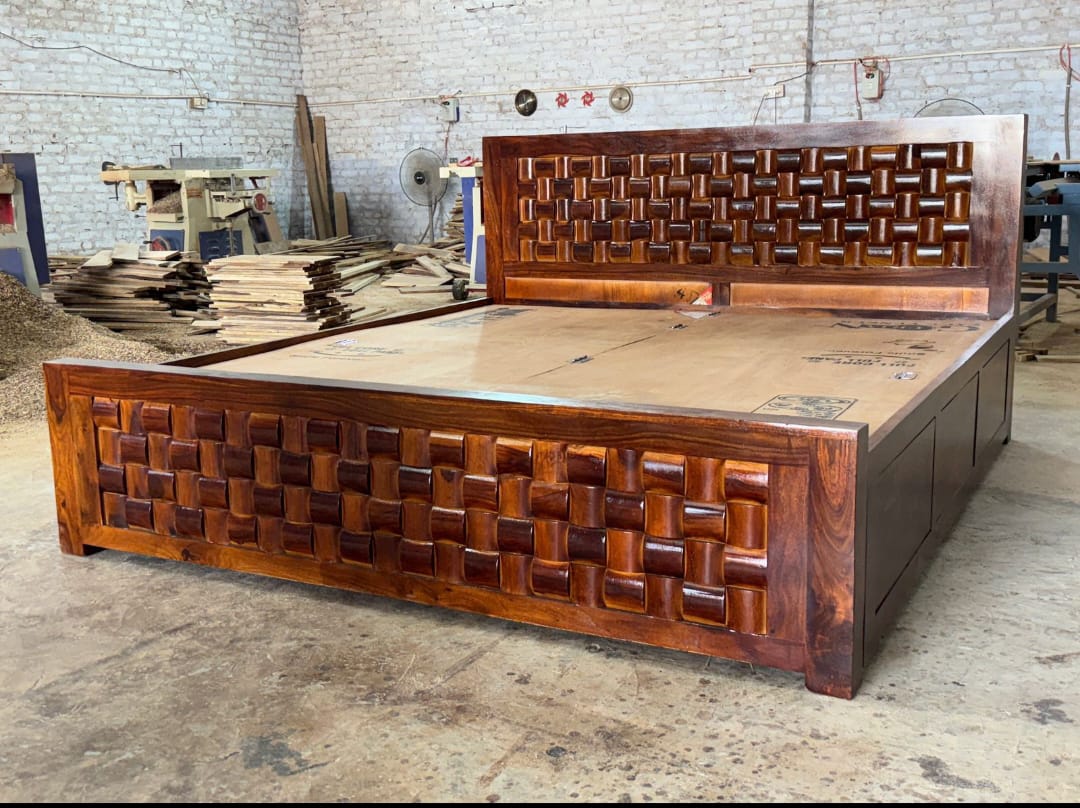 WhatsApp Image 2026-05-30 at 8.50.34 AM Modern Sheesham Wood Hydraulic Storage Bed - Image 6