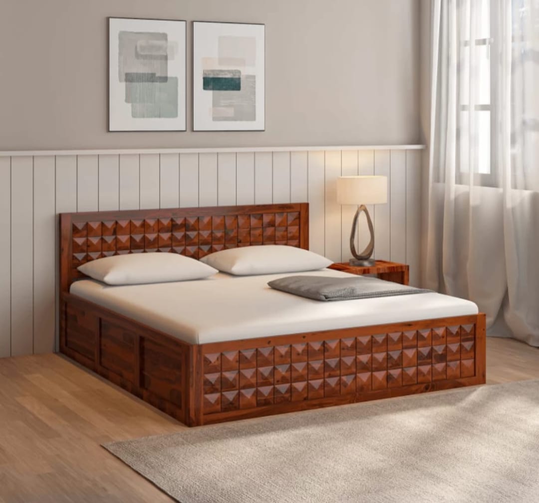 WhatsApp Image 2026-05-30 at 8.50.37 AM (2) Modern Sheesham Wood Hydraulic Storage Bed - Image 9